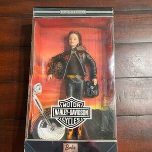 Harley-Davidson Barbie Doll with Black and Orange Details